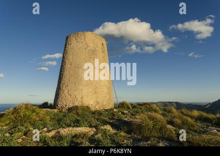 Talaia Moreia, edificada en 1580, Macizo de Cap de Ferrutx , Parque Natural de Llevant, Artà. Mallorca, Islas Baleares, Espagne. Banque D'Images