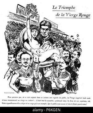 1912 (avril), Stade Toulousain, "Le triomphe de la Vierge Rouge'. Banque D'Images