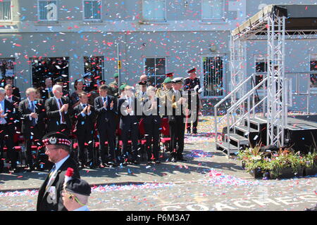 Anne Princesse Royale participant à la Journée nationale des Forces armées ; Pays de Galles Llandudno Banque D'Images
