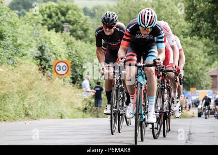 Northumberland, Royaume-Uni. 1er juillet 2018. Connor Swift, de Madison Genèse prend l'or et est couronné champion national dans la course élite hommes : Crédit Crédit : Dan Dan Cooke Cooke/Alamy Live News Banque D'Images