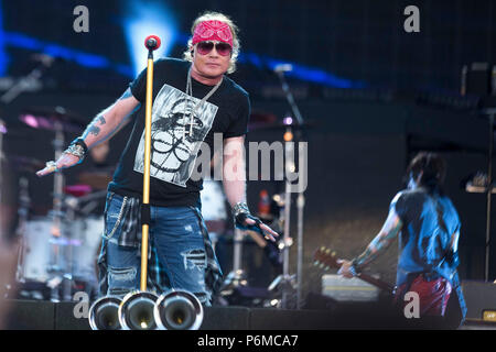 Axl Rose de Guns n' Roses live à un concert de l' pas dans cette vie 'tour à Caja Mágica. Madrid, 29.06.2018 | Le monde d'utilisation Banque D'Images