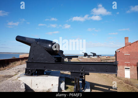 Dans les canons de rempart de Fort Clinch Banque D'Images