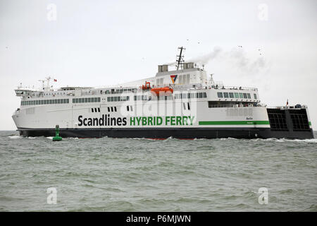 Warnemuende, ferry Scandlines Banque D'Images