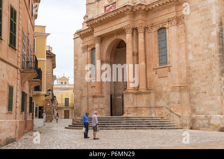 Cathédrale de Santa Maria, Ciutadella, Minorque, Iles Baléares, Espagne Banque D'Images