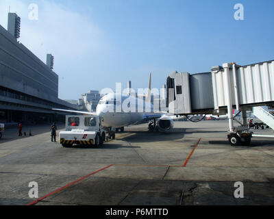 La piste de l'aéroport, l'avion, Galeão, Rio de Janeiro, Brésil. Banque D'Images