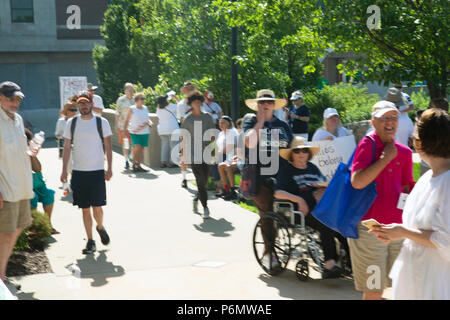 Colombie-britannique, 30 juin 1018 ve, les familles vont ensemble rally Banque D'Images