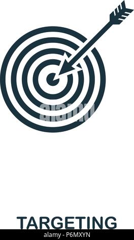 L'icône de ciblage. L'icône de style de ligne design. L'ASSURANCE-CHÔMAGE. Illustration de l'icône de ciblage. Les pictogrammes isolé sur blanc. Prêt à utiliser dans la conception de sites web, applications, logiciels, p Illustration de Vecteur