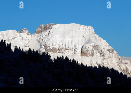 Alpes françaises. Vtt : Les Aravis. Saint-Gervais. La France. Banque D'Images