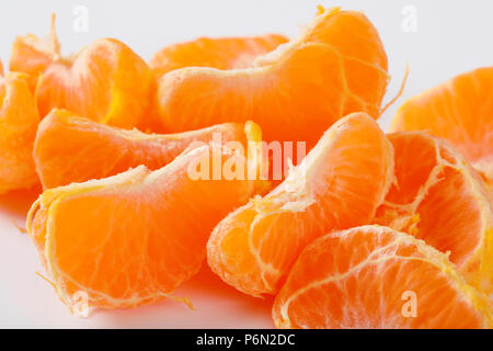 Tranches de mandarine fraîche - détail Banque D'Images