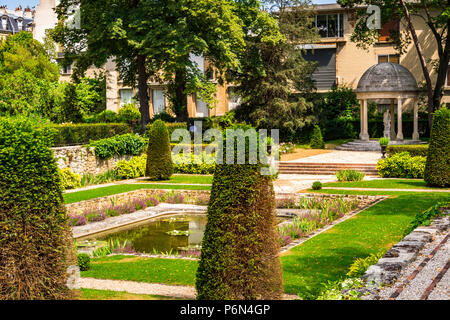 Parc de la Folie Saint-James à Paris, France Banque D'Images