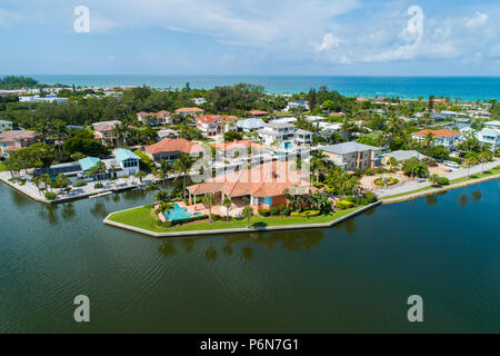Long Boat clé est à côté de Sarasota et de Anna Maria Island Floride et est un quartier chic et destination de vacances de vacances favorite sur Banque D'Images