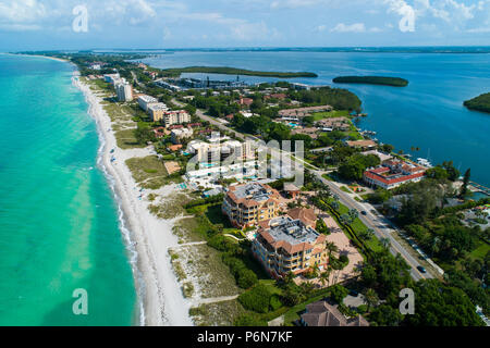 Long Boat clé est à côté de Sarasota et de Anna Maria Island Floride et est un quartier chic et destination de vacances de vacances favorite sur Banque D'Images