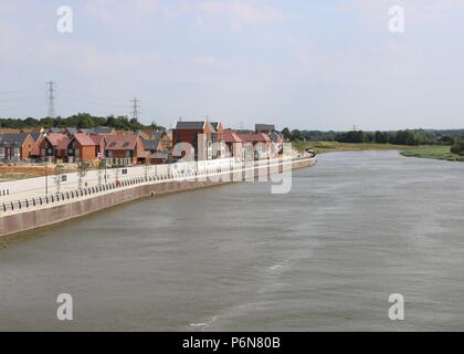 Rivière Medway à travers villages , Kent Banque D'Images