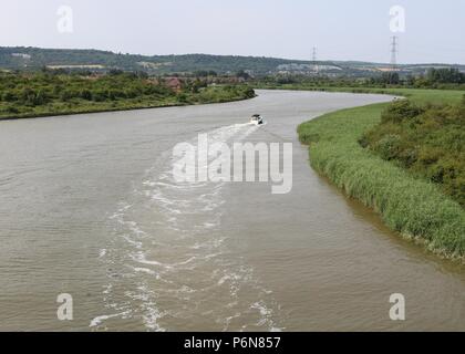 Rivière Medway à travers villages , Kent Banque D'Images