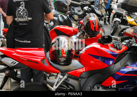 Casque de moto Banque D'Images