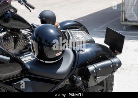 Casque de moto Banque D'Images