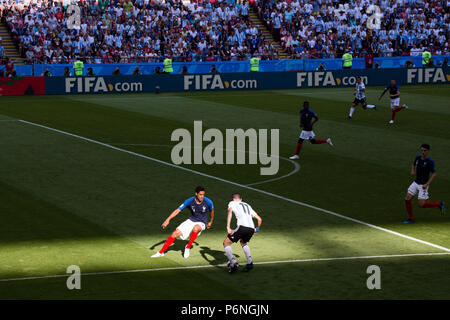 La France bat l'Argentine en huitièmes de finale de la Coupe du Monde de 2018 à Kazan, Russie. Photo : Stephen Lioy Banque D'Images