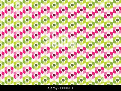 Rose rouge et vert sur fond jaune clair. Sweet flower pattern transparente dans un style vintage pour la conception. Illustration de Vecteur