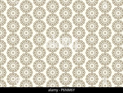 Brown Vintage blossom et forme moderne sur fond pastel. Bloom classique style de motif pour la conception Illustration de Vecteur