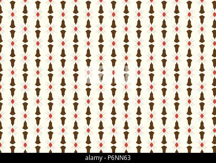 Chandelier brun et tribaux et d'incendie forme sur fond pastel. Vintage et classic style de motif design rétro pour Illustration de Vecteur