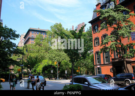 NEW YORK, NY - 22 juin : au coin de la Place Irving et Gramercy Park South, Gramercy Park, quartier historique de Manhattan, le 22 juin, 2017 à New York, USA Banque D'Images