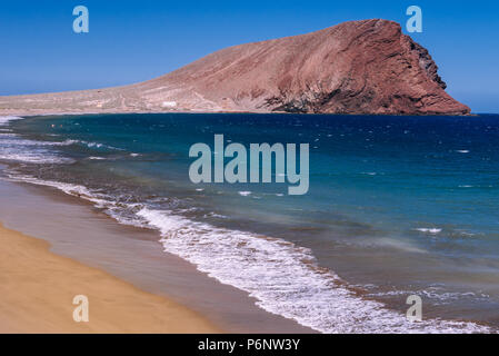 Réserve naturelle spéciale Montagne Rouge sur plage de la Tejita à Ténérife. Banque D'Images