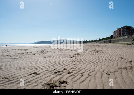 Plage de Colwyn Bay et de la promenade Banque D'Images