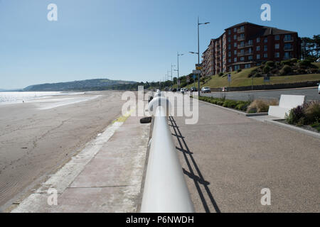 Plage de Colwyn Bay et de la promenade Banque D'Images