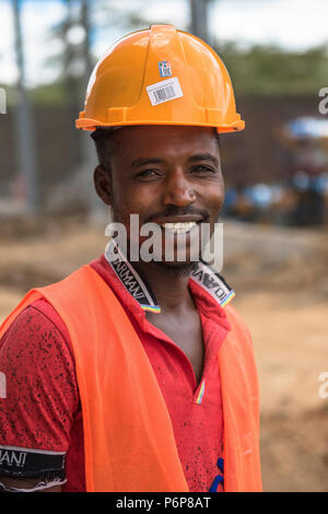 Builder à Machakos, au Kenya. Banque D'Images