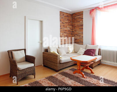 L'intérieur d'une maison den - salle de séjour Banque D'Images