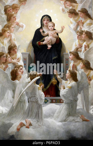 Musée du Petit Palais, Paris, France. William Bouguereau, La Vierge aux anges (Virgin entouré par des anges), 1900, huile sur toile. Détail. Banque D'Images