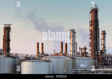 Réservoir de stockage d'huile végétale en Petrechemical Banque D'Images