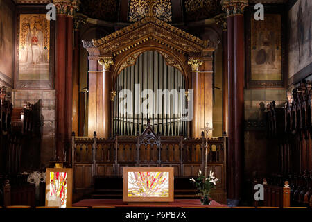 Saint-Martin-des-Champs église catholique, Paris, France. Chœur. Banque D'Images