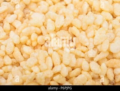 Céréales muesli bio flocons de riz texture macro Banque D'Images