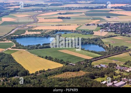 Campagne en Allemagne - vue aérienne de Rhénanie du Nord-Westphalie Banque D'Images