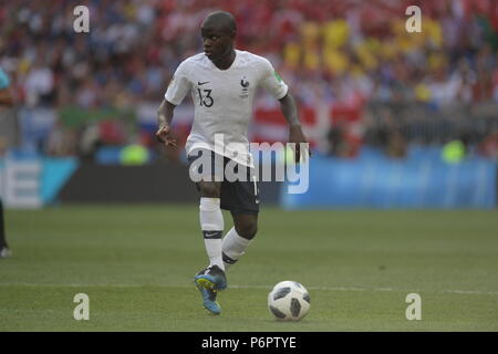 Moscou, Russie. 26 Juin, 2018. N'Golo Kante (FRA) Coupe du Monde de la FIFA, Russie 2018 match du groupe C entre le Danemark 0-0 France au stade Luzhniki de Moscou, Russie, le 26 juin 2018. Credit : EXTRÊME-ORIENT PRESSE/AFLO/Alamy Live News Banque D'Images