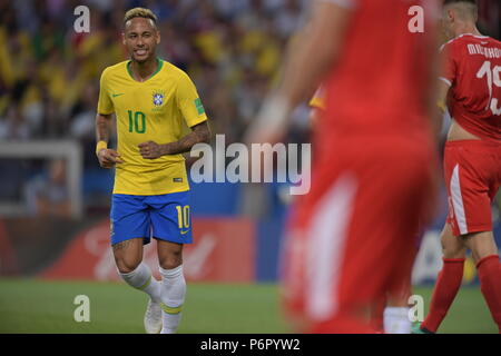 Moscou, Russie. 27 Juin, 2018. Neymar (BRA), Coupe du Monde de la FIFA, Russie 2018 Groupe E match entre la Serbie 0-2 Brésil au Stade du Spartak de Moscou, Russie, le 27 juin 2018. Credit : EXTRÊME-ORIENT PRESSE/AFLO/Alamy Live News Banque D'Images