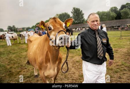 Le Shropshire County Agricultural Show a été créé à la fin du xixe siècle quand il a été lancé dans le cadre de l'entreprise de coopération - Banque D'Images