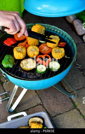 Temps de barbecue. Stockholm, Suède , juillet 2018. Banque D'Images