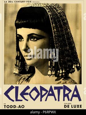 Année : 1963 - Cleopatra UK / USA Réalisation : Joseph L. Mankiewicz Elizabeth Taylor Poster (USA) Banque D'Images