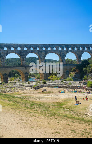 Vence , France - 12 août 2016 : Pont du Gard aqueduc romain Banque D'Images