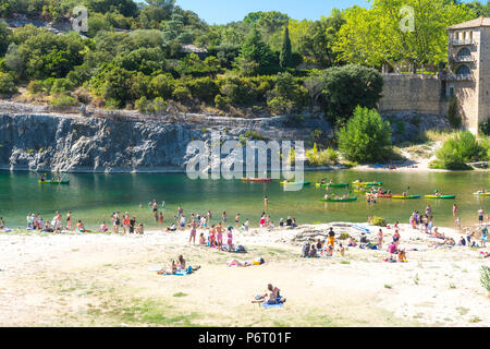 Vence , France - 12 août 2016 : Pont du Gard aqueduc romain Banque D'Images