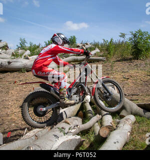 Moto-X Essais cliniques à Cadders événement Hill, Lyng, Norfolk, UK Banque D'Images