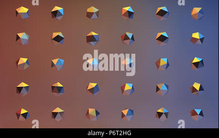 Le rendu 3D de formes géométriques Banque D'Images