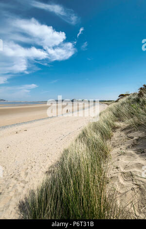 Morfa Conwy dunes de sable et de plage sur la côte nord du Pays de Galles UK Banque D'Images