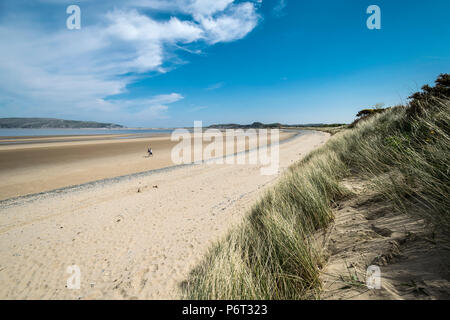 Morfa Conwy dunes de sable et de plage sur la côte nord du Pays de Galles UK Banque D'Images