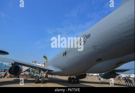 Singapour - Feb 10, 2018. Boeing KC-135 Stratotanker, avions de ravitaillement en vol de l'United States Air Force (USAF) à Changi, Singapour. Banque D'Images