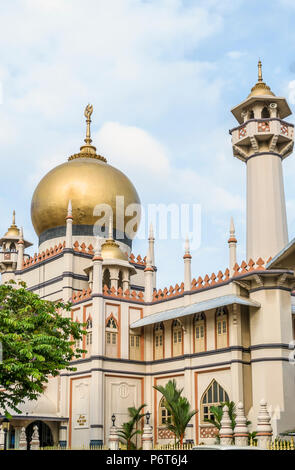 Singapour, Masjid Sultan ou la Mosquée Sultan à Muscat Street dans le quartier d'Arab Street Banque D'Images