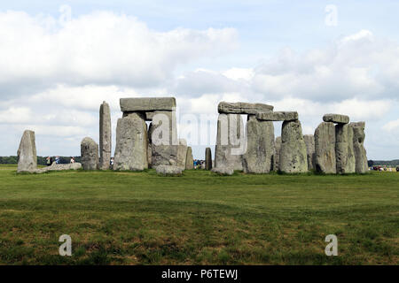 Avis de Stonehenge dans le Wiltshire, England, UK Banque D'Images