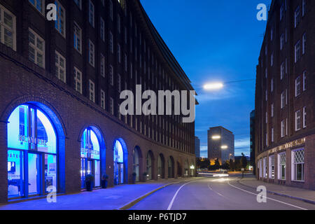 La Chilehaus bâtiment dans Kontorhausviertel (Site du patrimoine mondial de l'UNESCO), Hambourg, Allemagne Banque D'Images